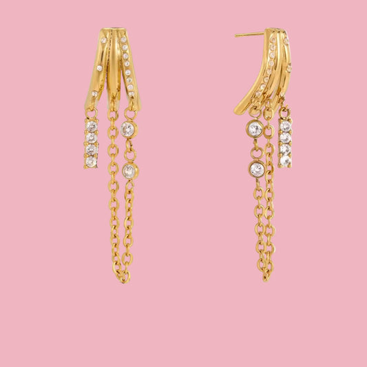 Aretes Zirconia Colgantes