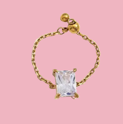 Pinky Ring Piedra Cuadrada