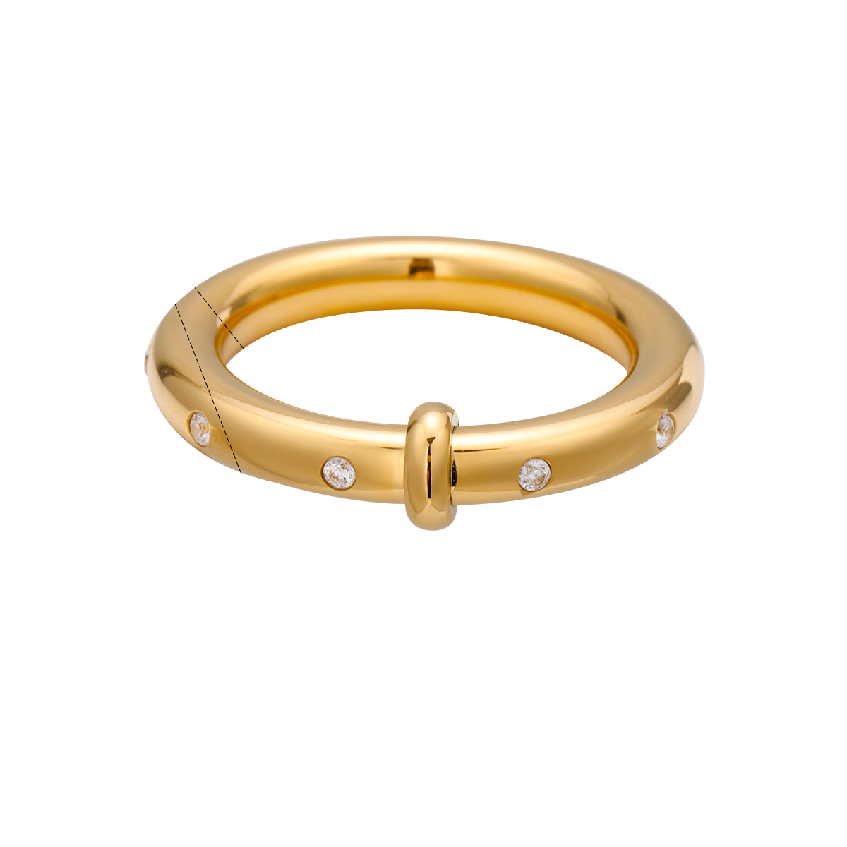 Anillo Liso Zirconia