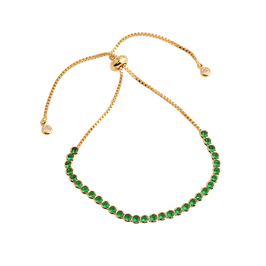 Pulsera Ajustable Bolitas Verde