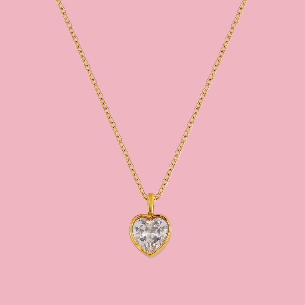 Collar Corazon Zirconia