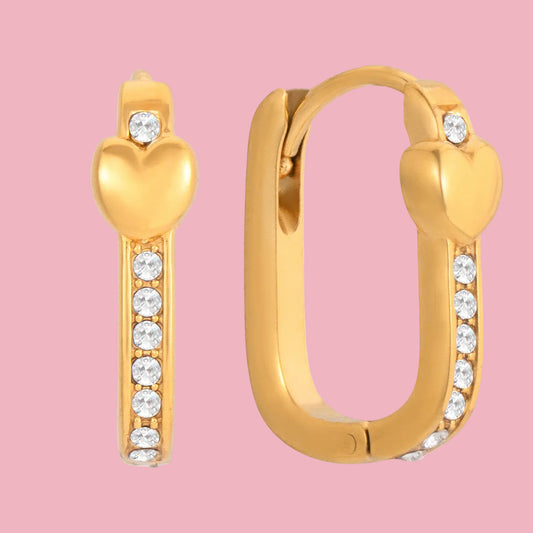 Hoops Cuadro Corazón Zirconia