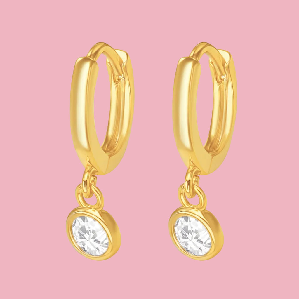 Hoops Piedra Colgante