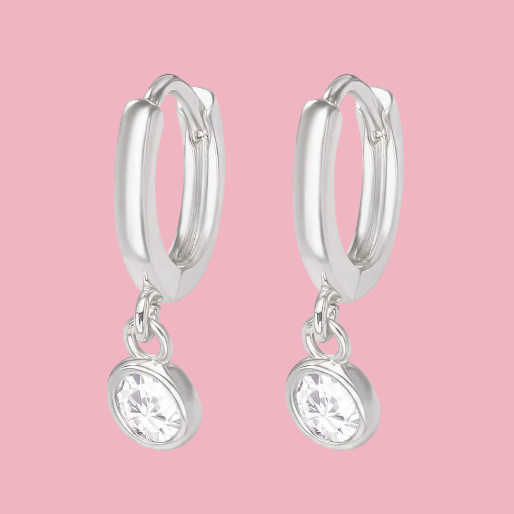 Hoops Piedra Colgante