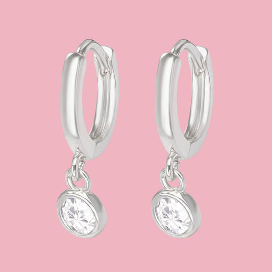 Hoops Piedra Colgante