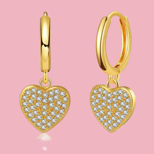 Aretes Corazon Zirconia
