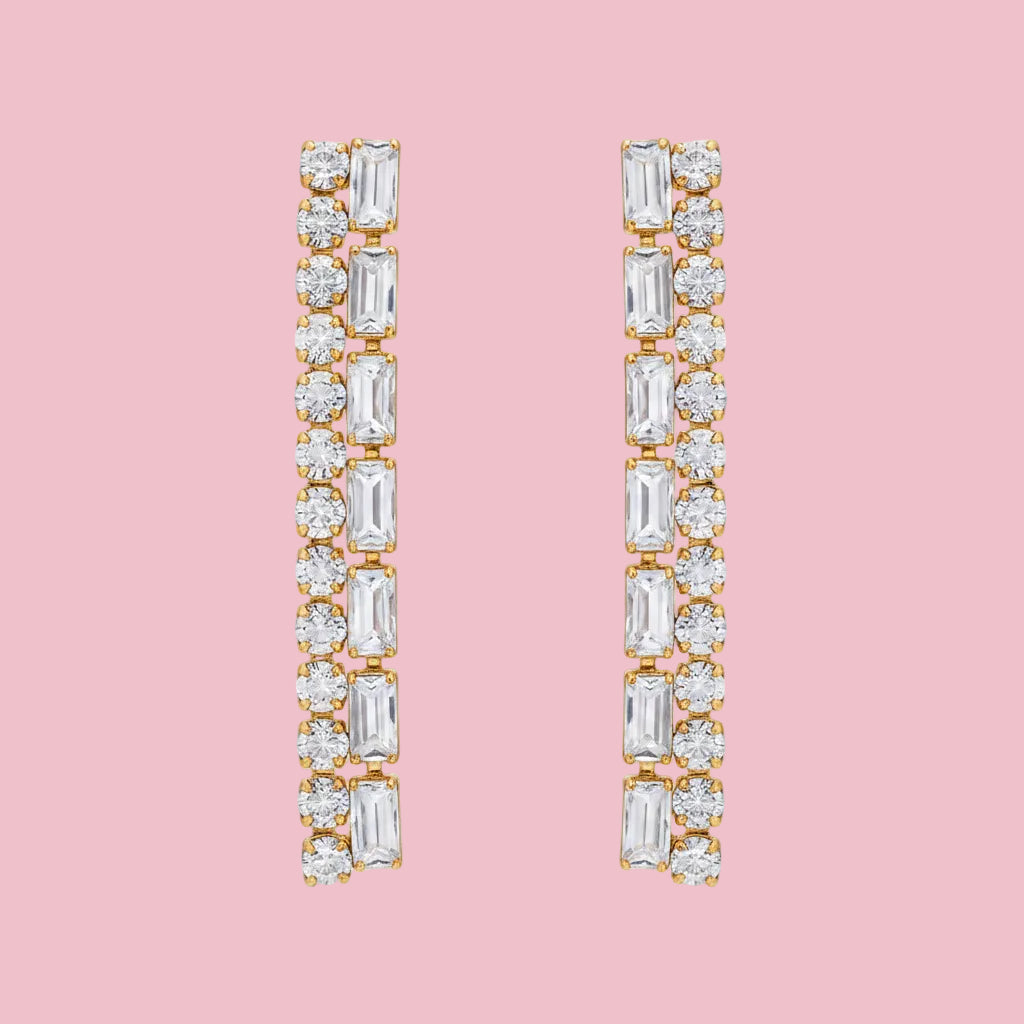 Aretes “Tennis Baguette”
